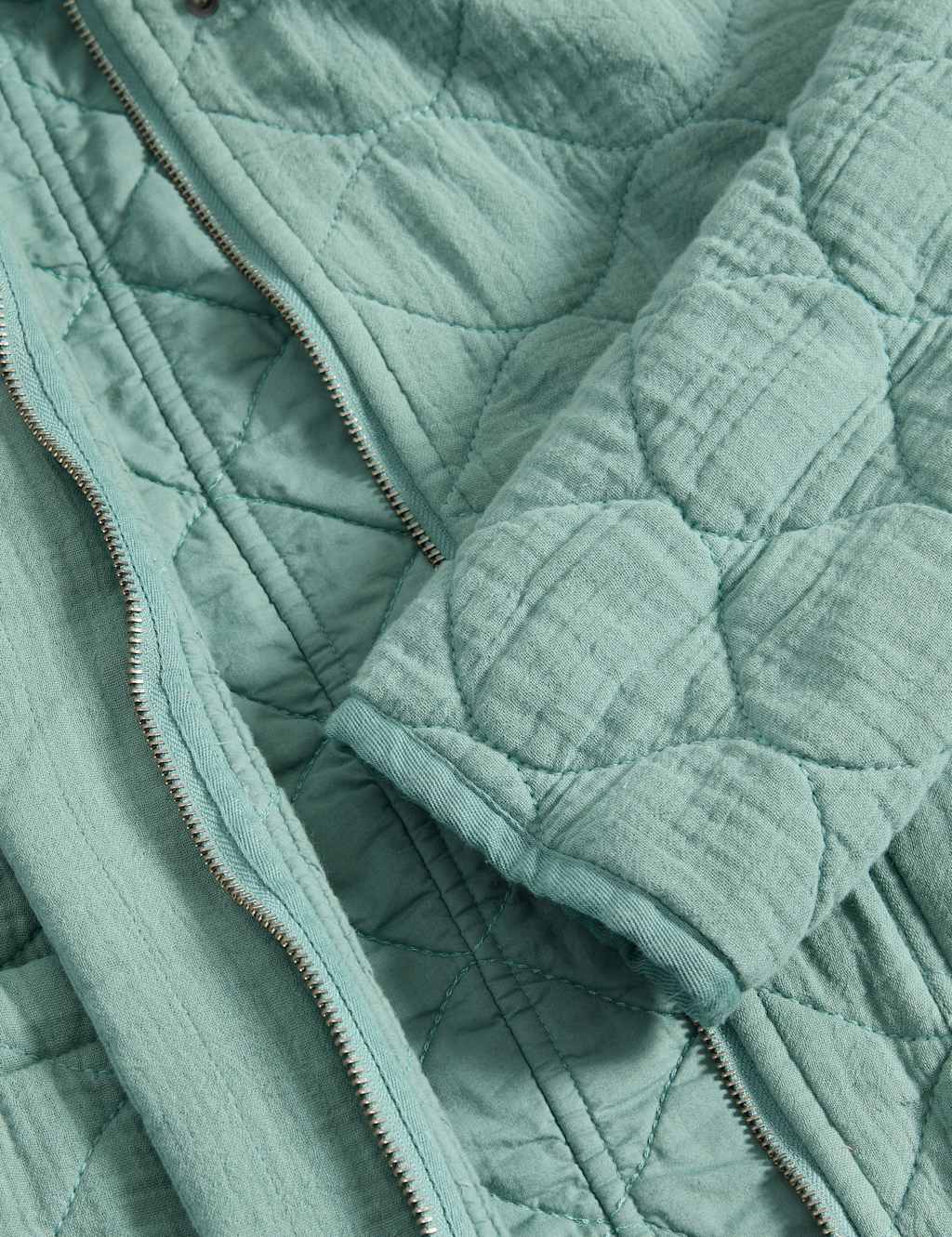 Pure Cotton Quilted Collared Utility Jacket 7 of 7