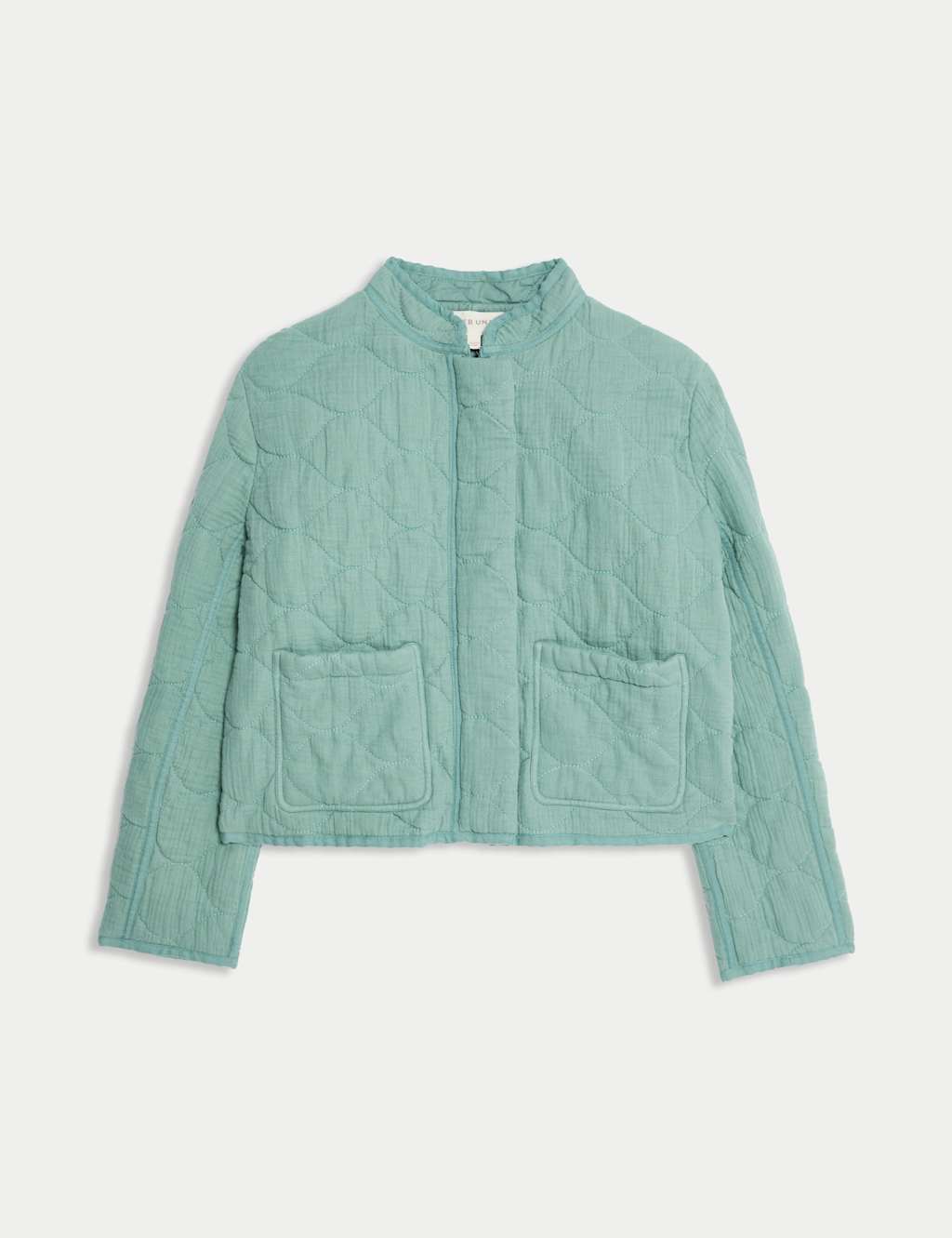 Pure Cotton Quilted Collared Utility Jacket 2 of 7