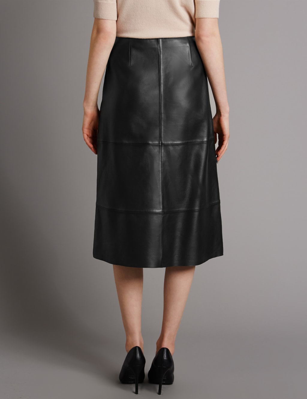 Pure Leather A-Line Skirt 3 of 4