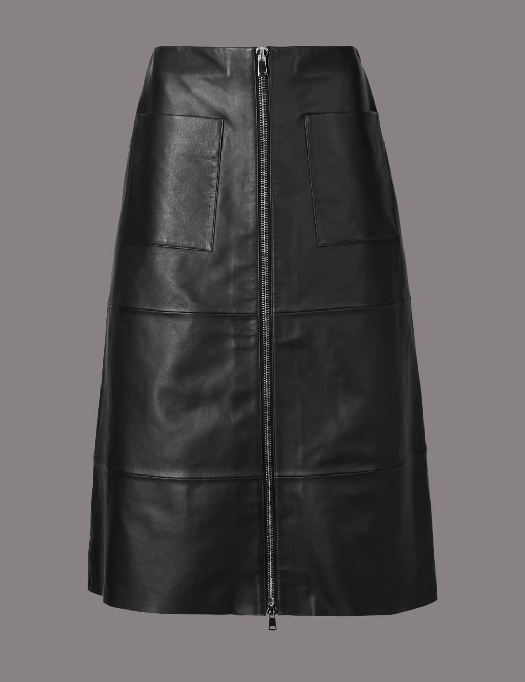 Pure Leather A-Line Skirt 2 of 4