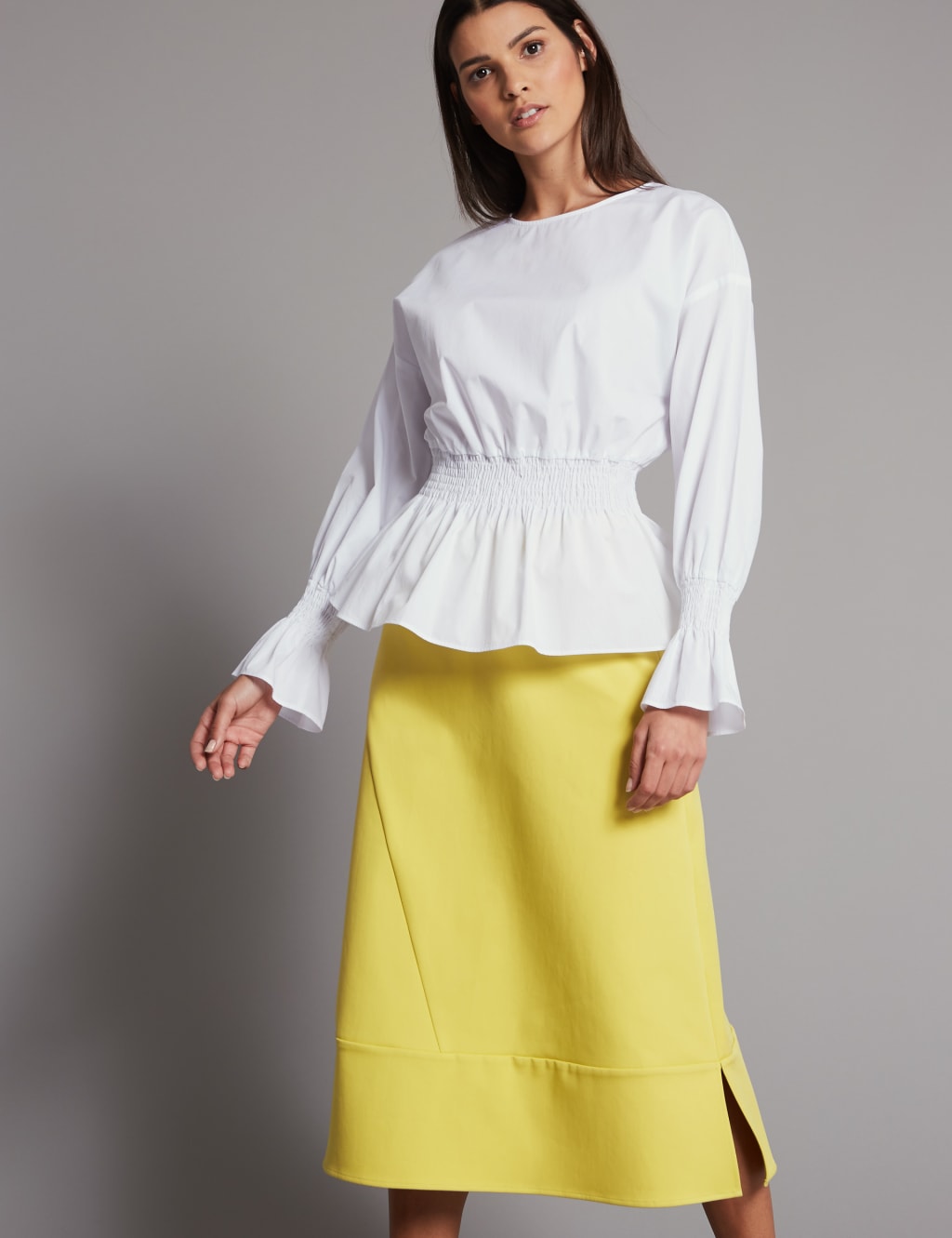 Cotton Rich A-Line Midi Skirt 1 of 5