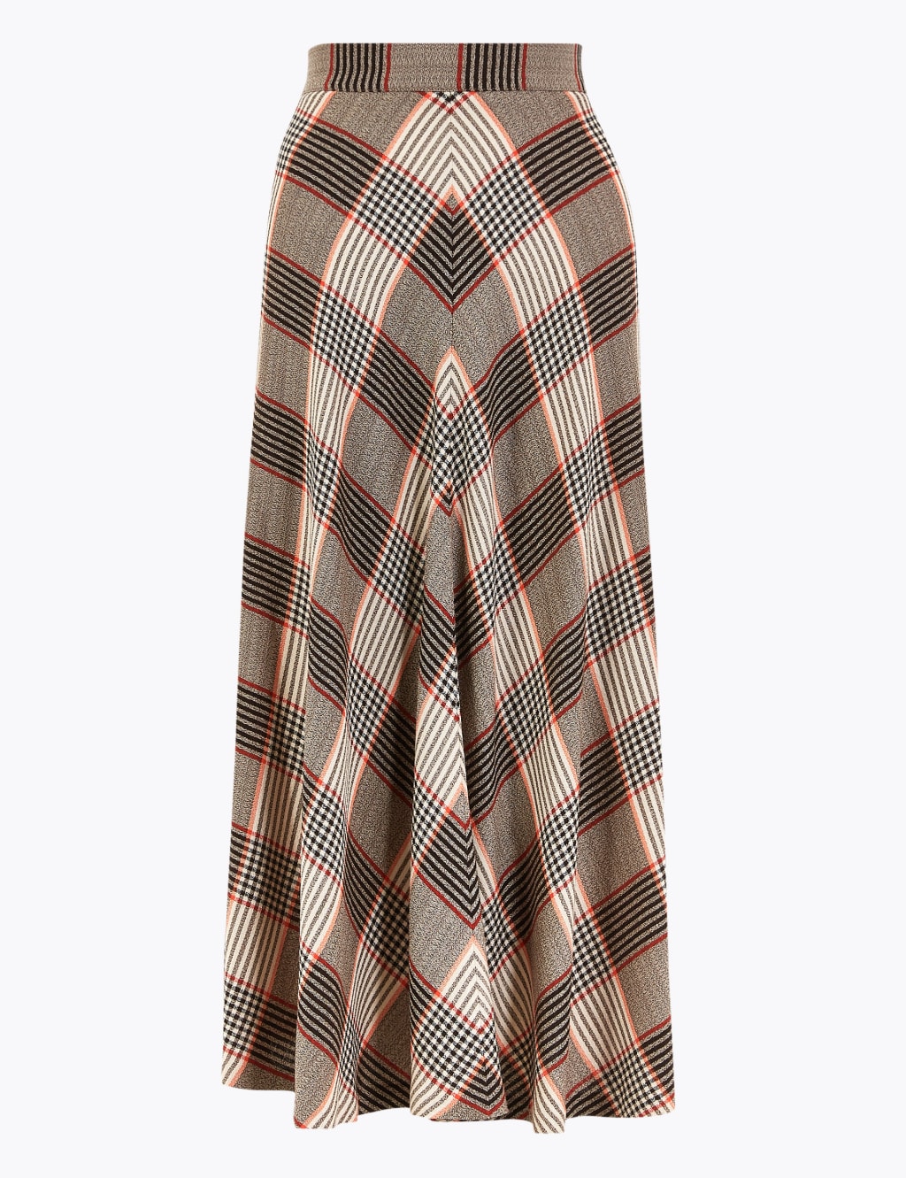 Checked Midi Skater Skirt 2 of 4