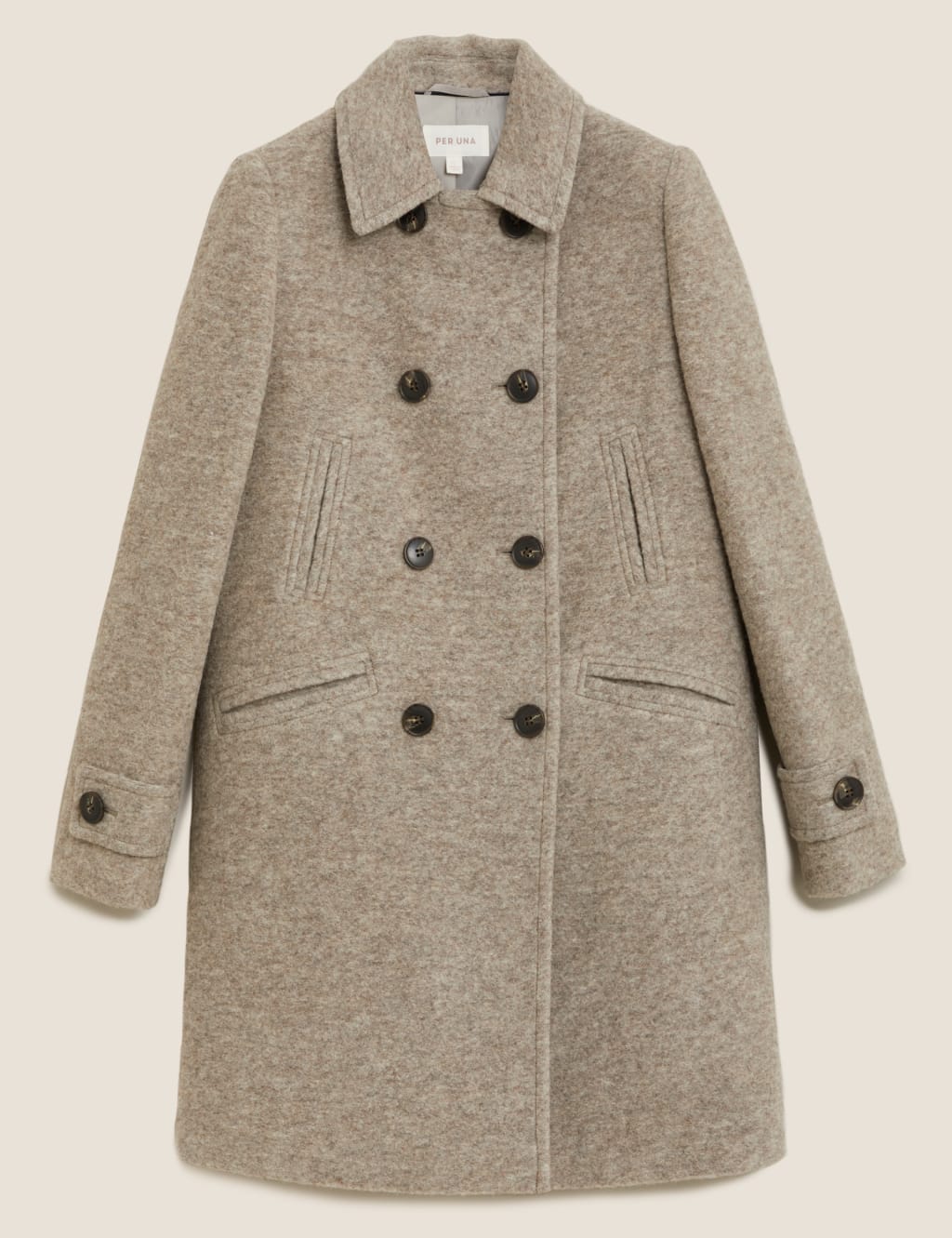 Wool Rich Double Breasted Pea Coat 2 of 5