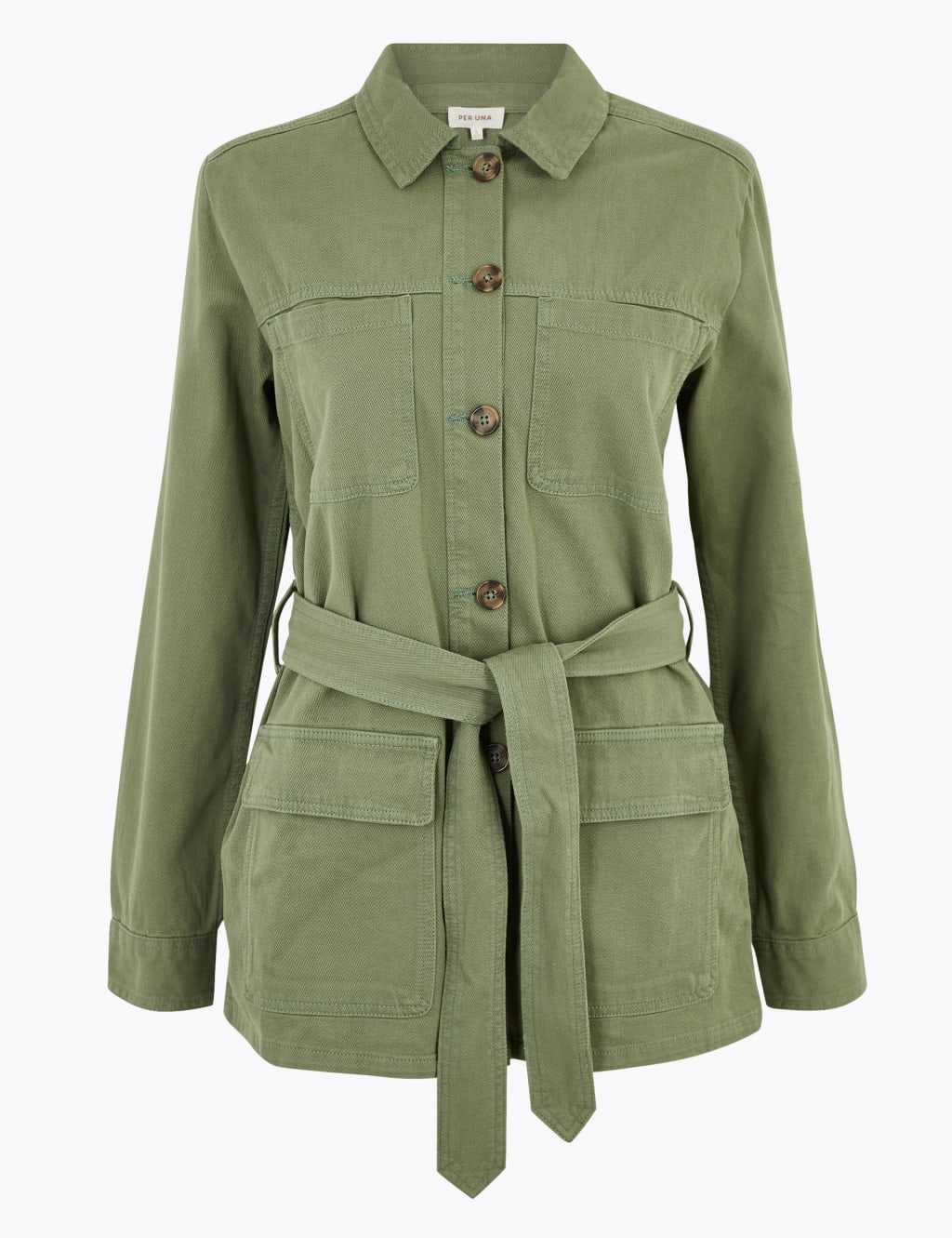 Cotton Rich Tie Waisted Utility Jacket 2 of 4