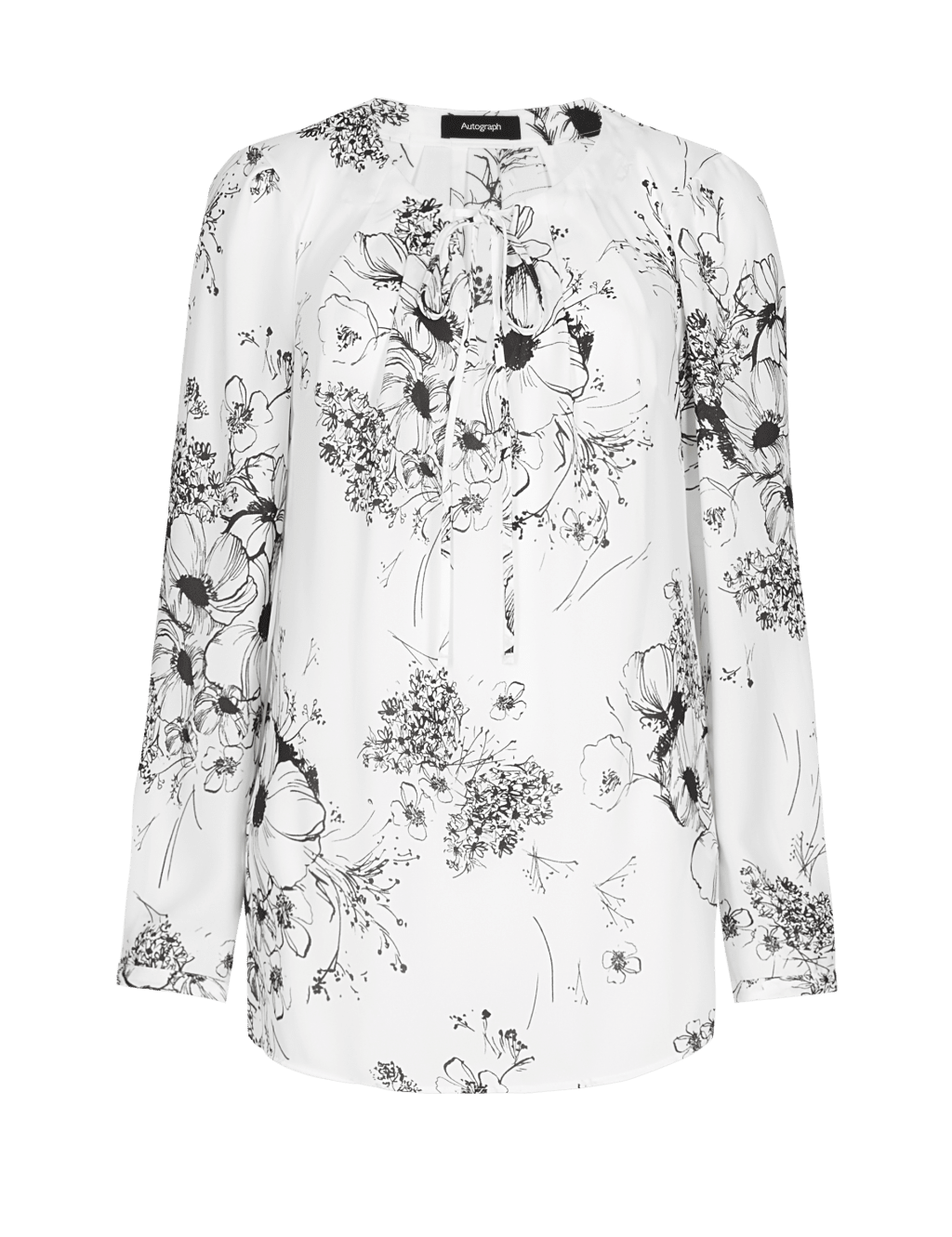 Monochrome Floral Blouse 2 of 4