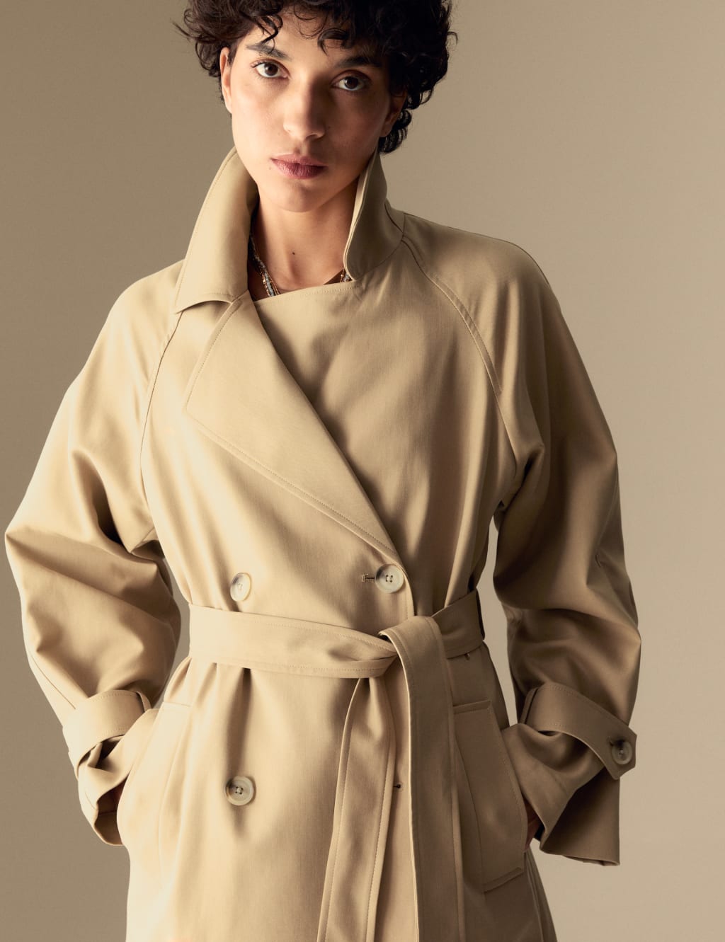 Trench lyocell top