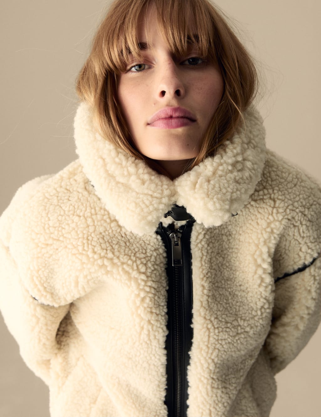 Faux shearling jumper new arrivals