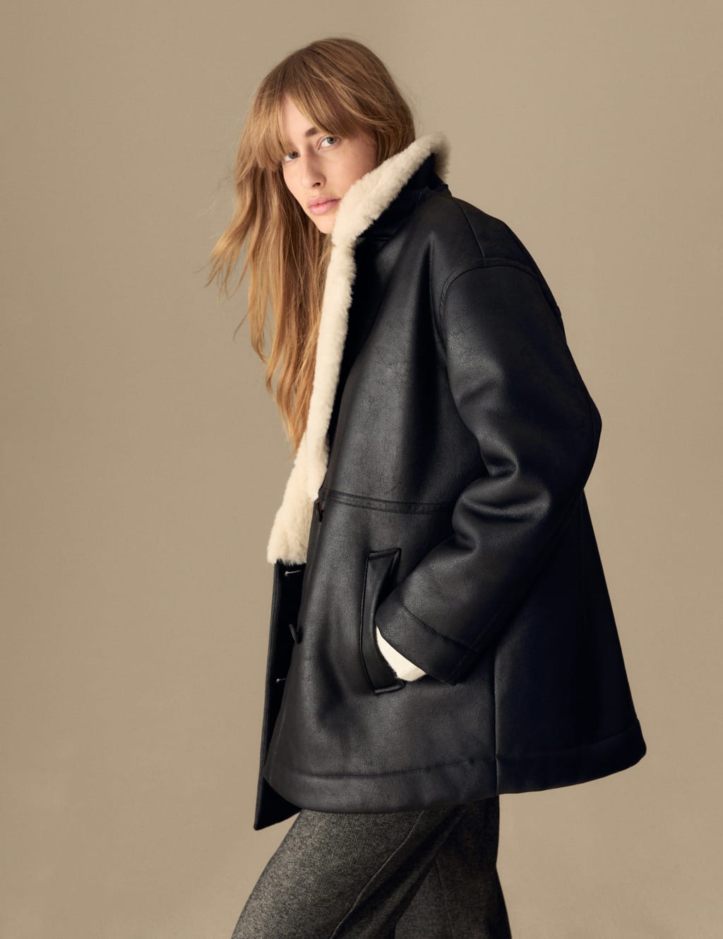 Longline aviator coat new arrivals