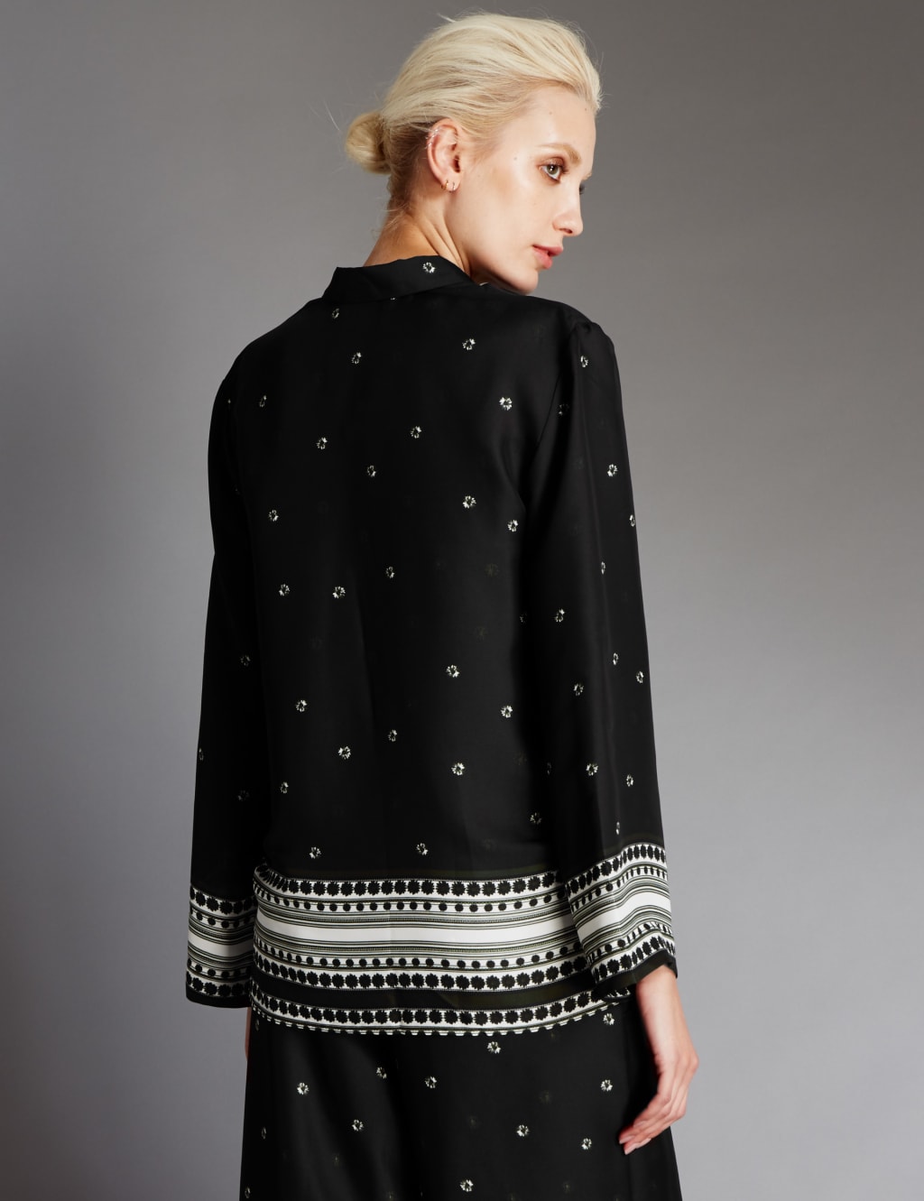 Scarf Print Long Sleeve Blouse 3 of 3
