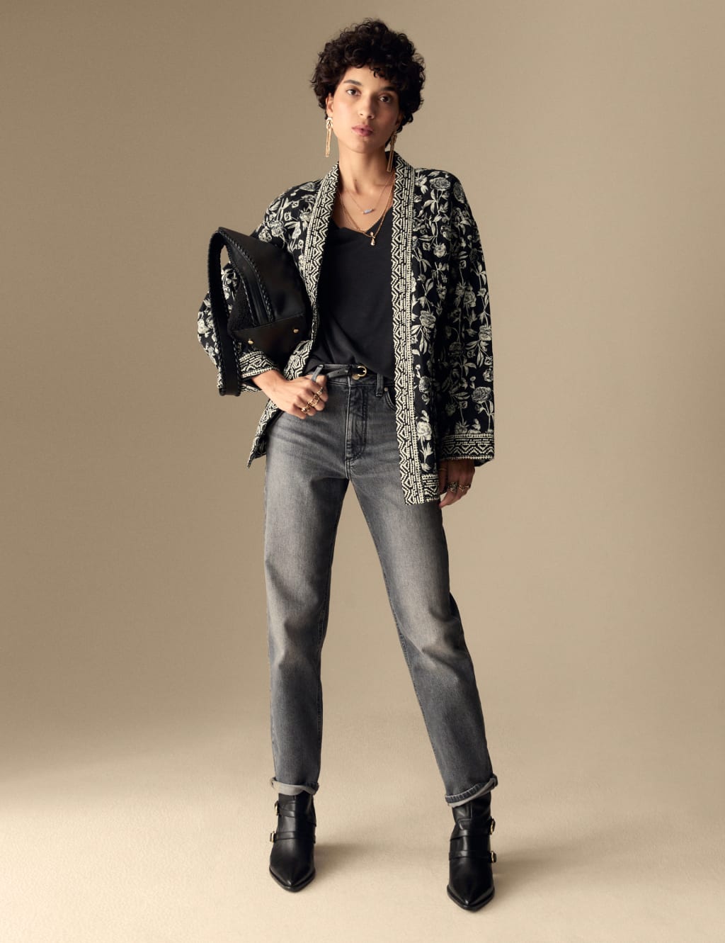 Floral padded jacket discount