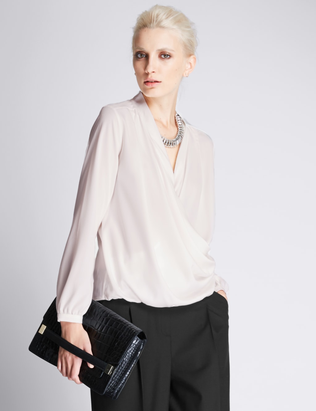 Wrap blouse long sleeve new arrivals