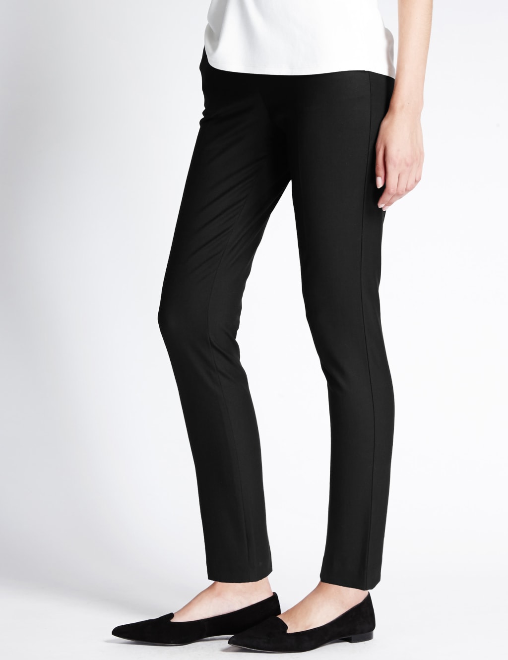 Tapered Leg Trousers with Merino Wool & Silk 1 of 4