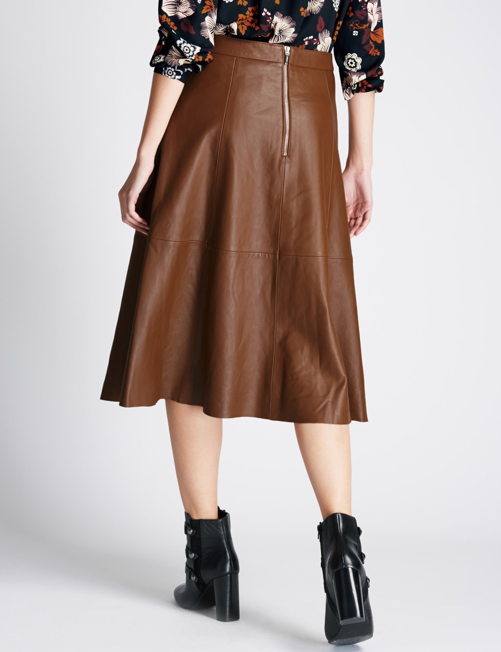 Leather A-Line Skirt 4 of 4