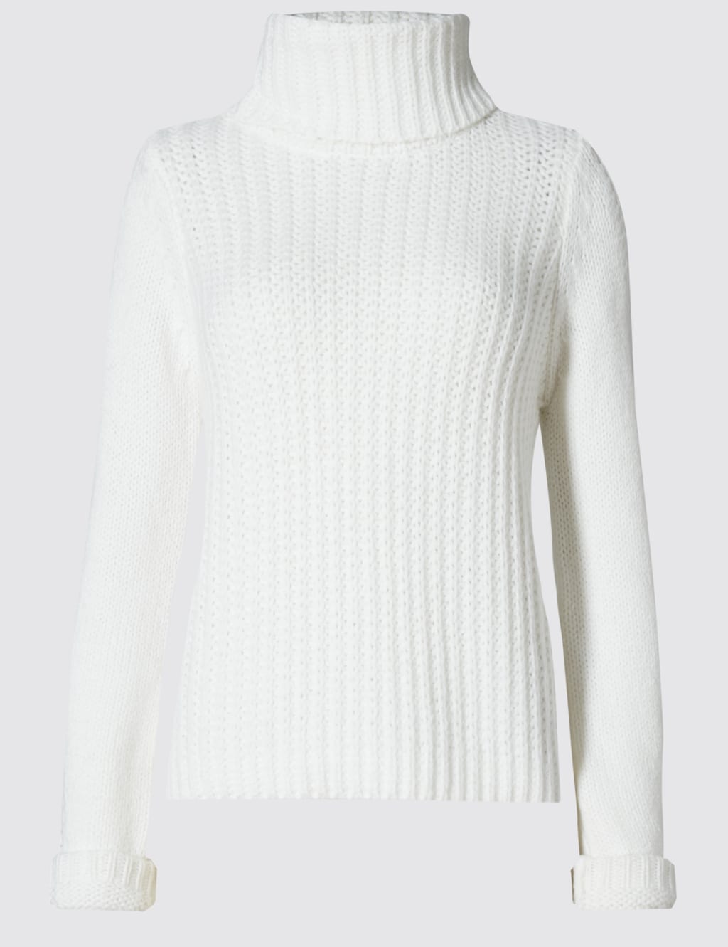 Chunky Knit Cowl Neck Jumper with Wool 2 of 4