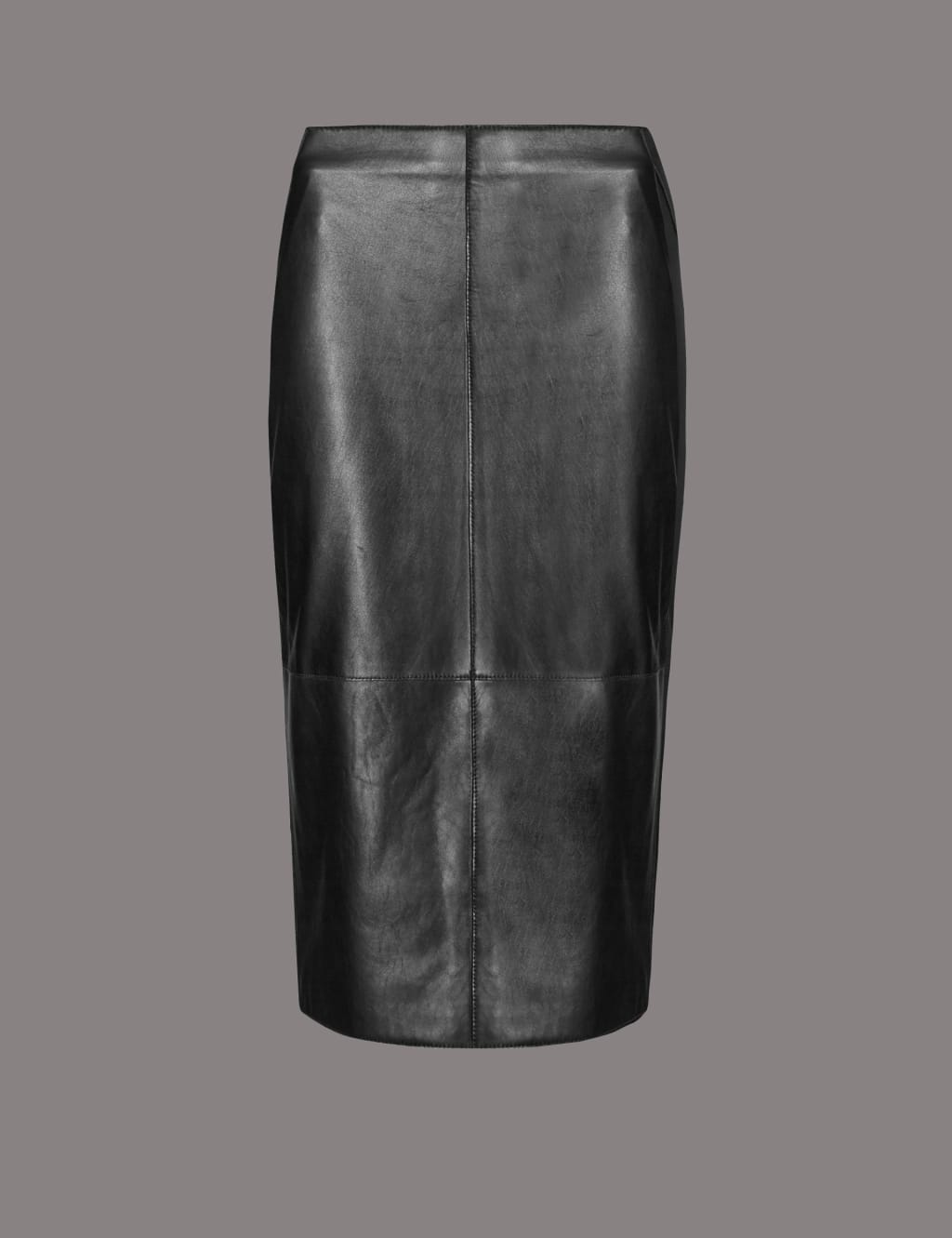 Leather Panel Detail Pencil Skirt 2 of 4