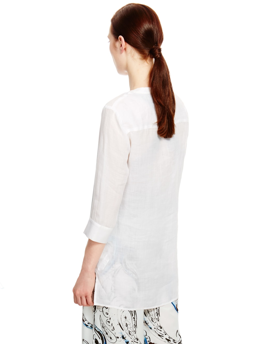 Notch Neck 3/4 Sleeve Shirt 4 of 4