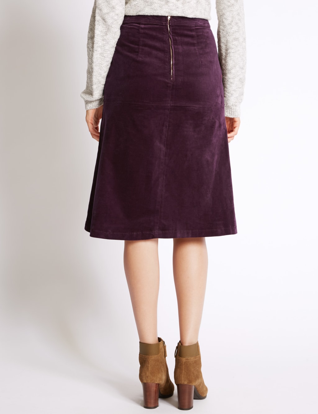 Cotton Rich A-Line Skirt 3 of 3