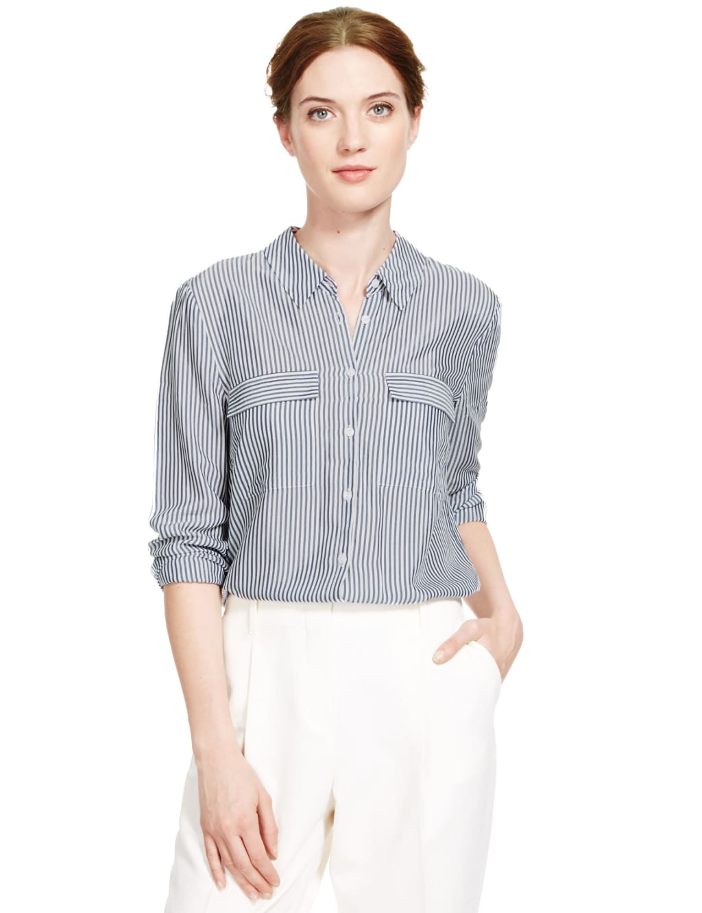 Long Sleeve Striped Blouse 1 of 4