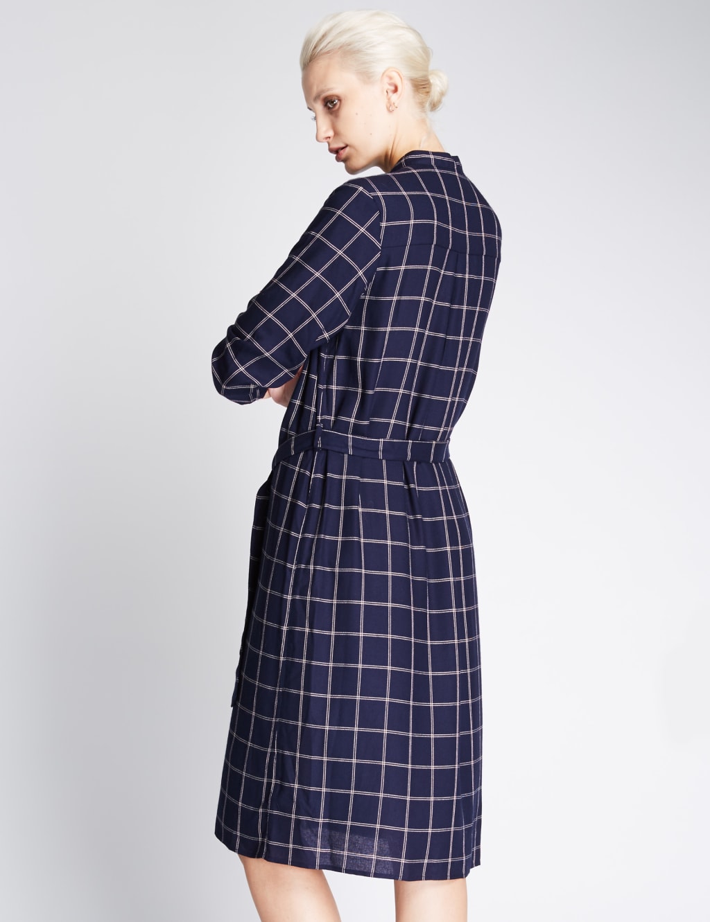 Checked Belted Shirt Dress 4 of 4