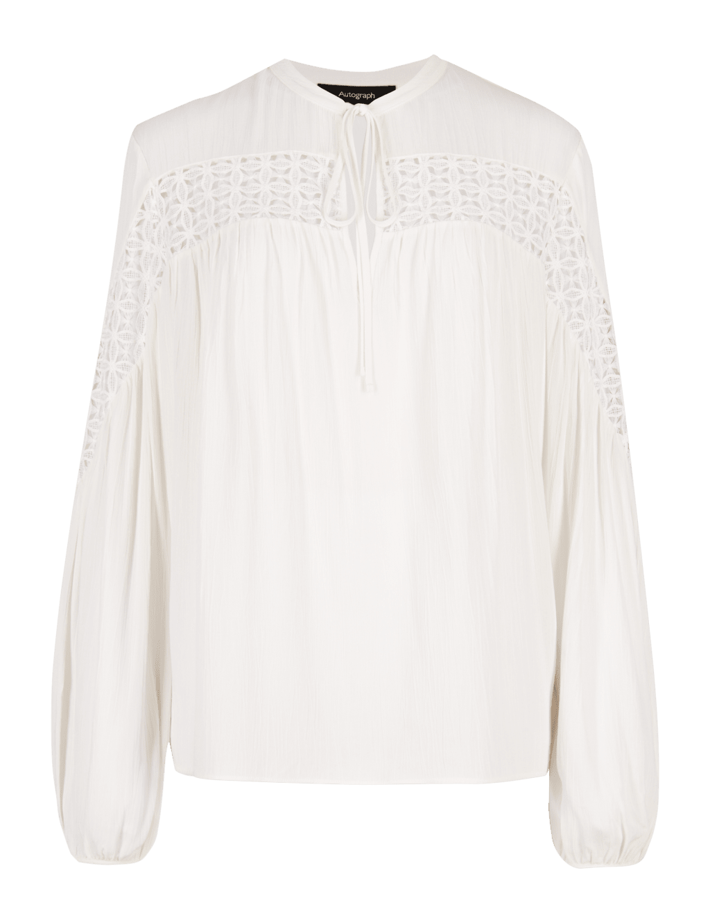 Notch Neck Lace Panelled Blouse 2 of 4