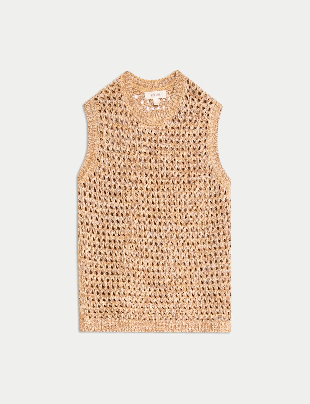 Cotton Blend Ribbed Textured Knitted Vest 2 of 6