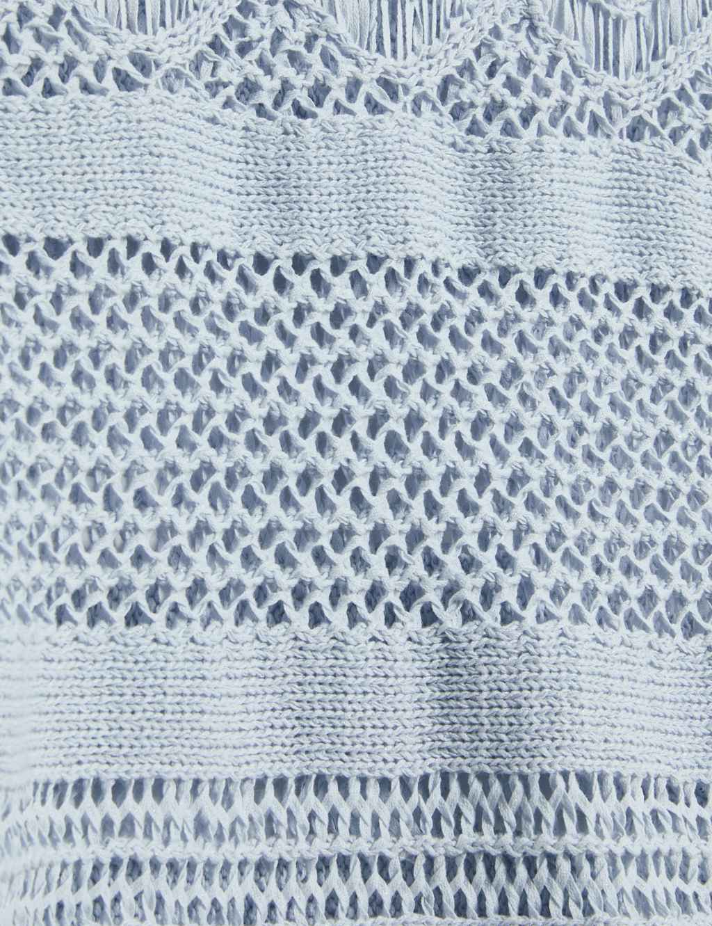 Cotton Rich Crew Neck Fringe Oversized Jumper 6 of 6