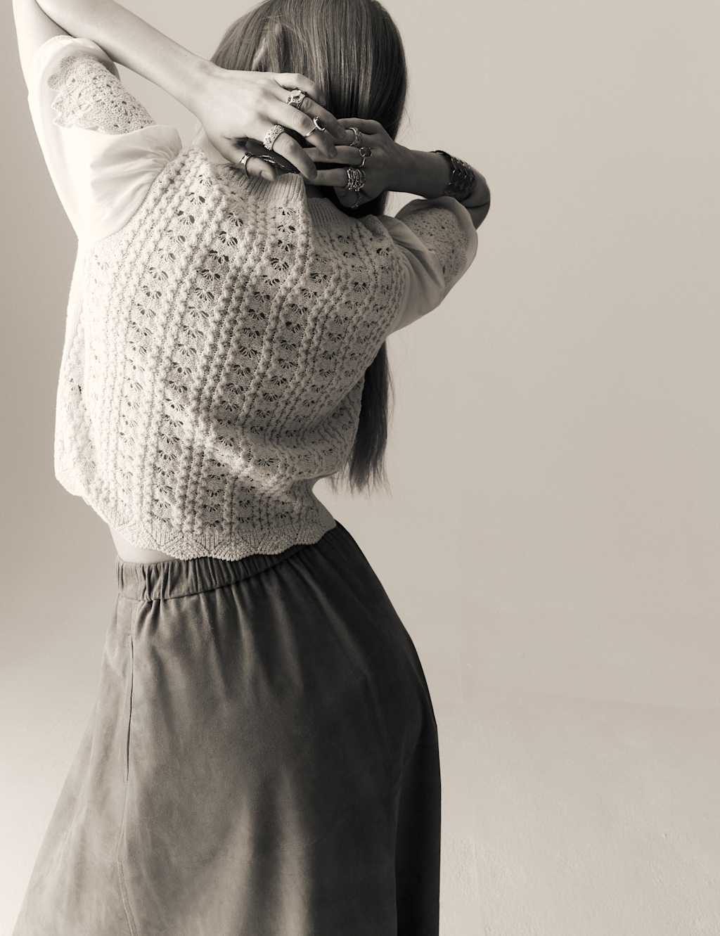 Cotton Rich Knitted Crew Neck Jumper 3 of 6