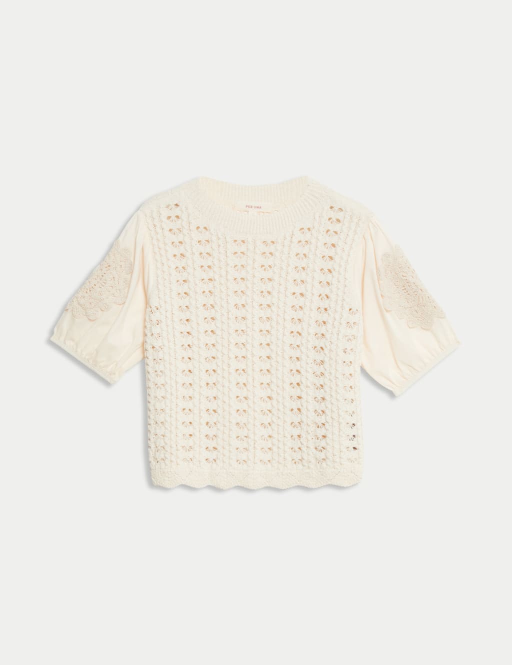 Cotton Rich Knitted Crew Neck Jumper 2 of 6