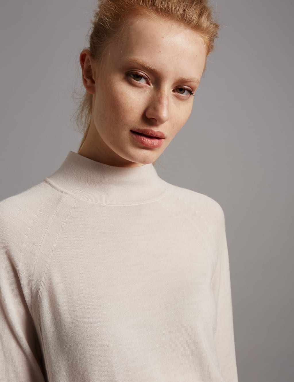 Pure Wool Split Back Turtle Neck Jumper 4 of 5