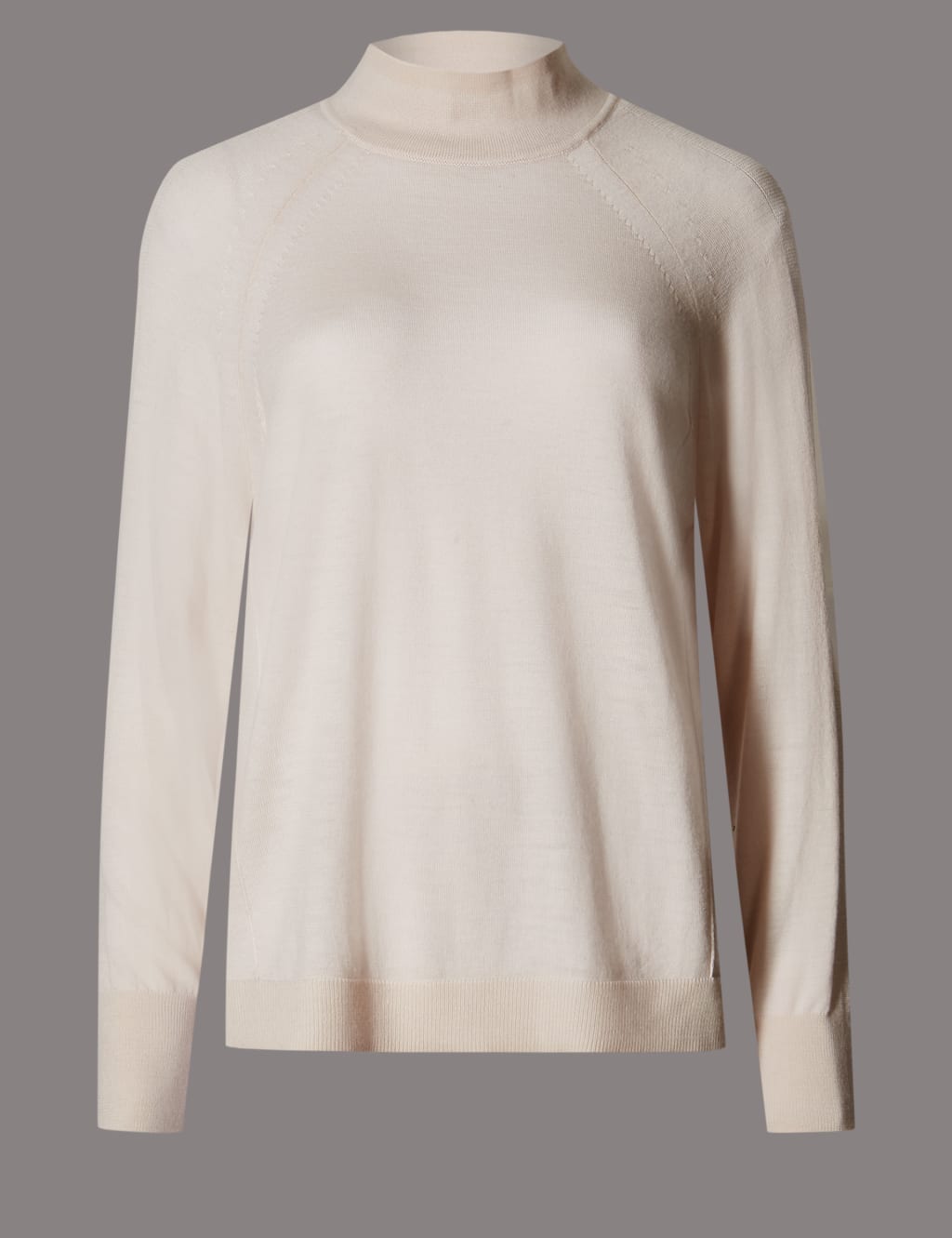 Pure Wool Split Back Turtle Neck Jumper 2 of 5