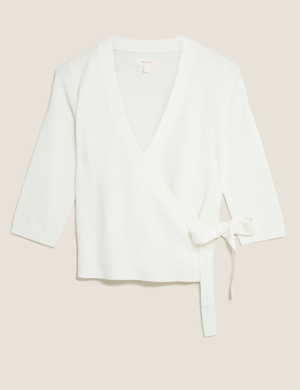 Cotton Textured V-Neck Cardigan 2 of 7