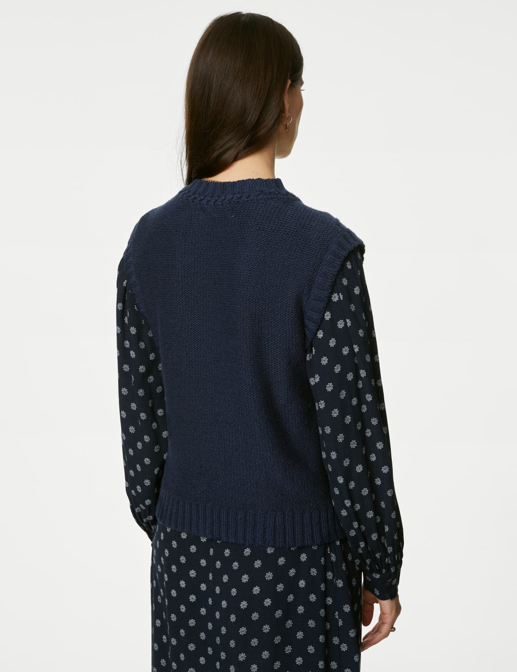 Diamond Stitch Knitted Vest with Wool 5 of 6