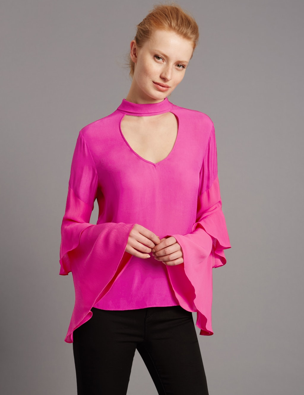 Statement Sleeve Blouse 1 of 4