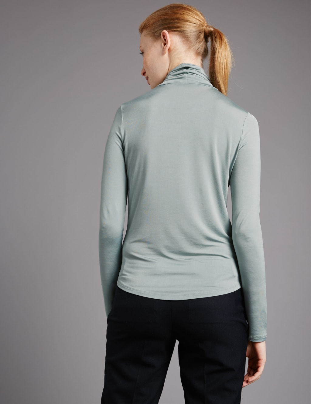 Slinky Roll Neck Long Sleeve Jersey Top 3 of 3