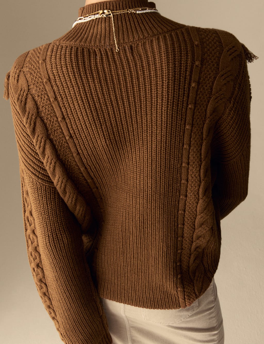 Wool blend chunky knit sweater online