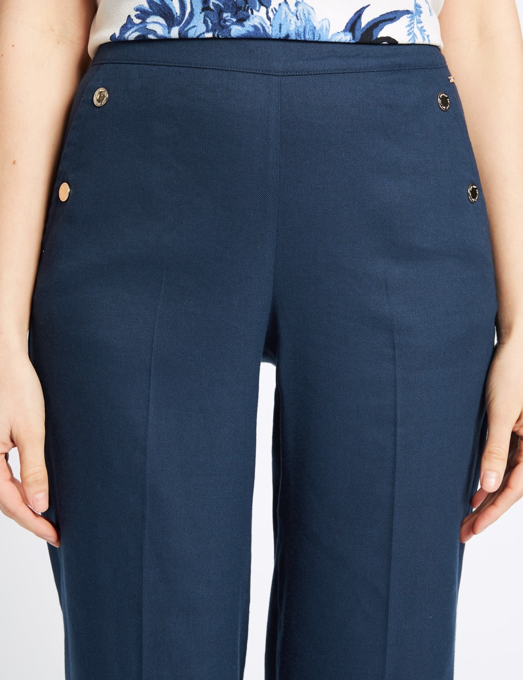 Linen Blend Wide Leg Trousers 5 of 6