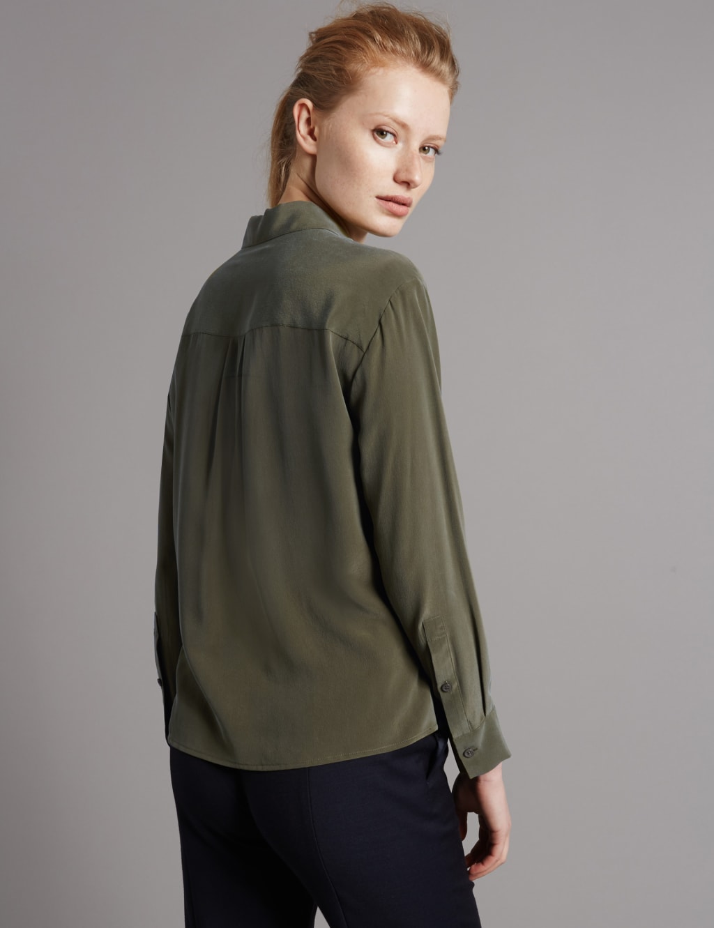 Pure Silk Long Sleeve Shirt 3 of 4