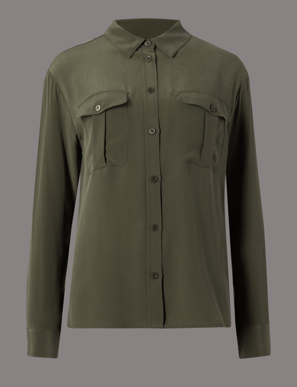 Pure Silk Long Sleeve Shirt 2 of 4