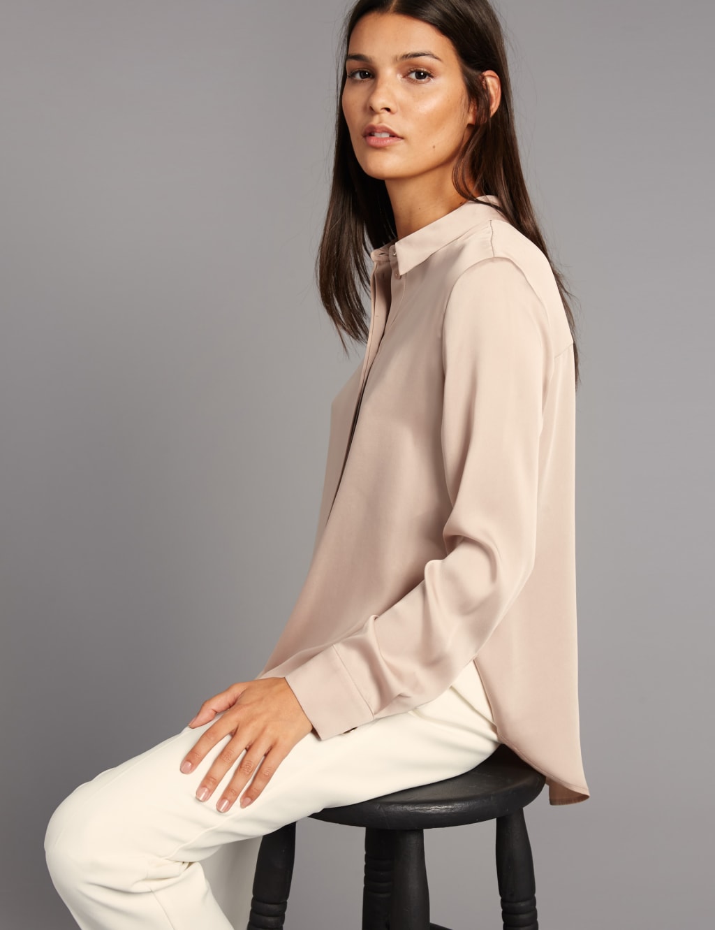 Side Split Long Sleeve Shirt 3 of 5