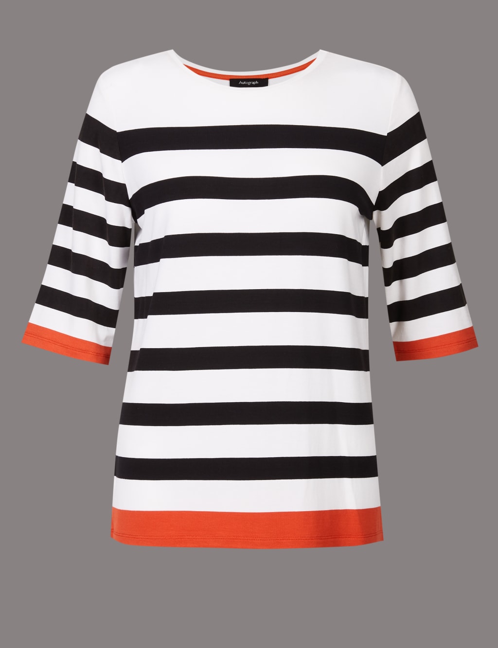 Striped Round Neck Half Sleeve T-Shirt 2 of 4