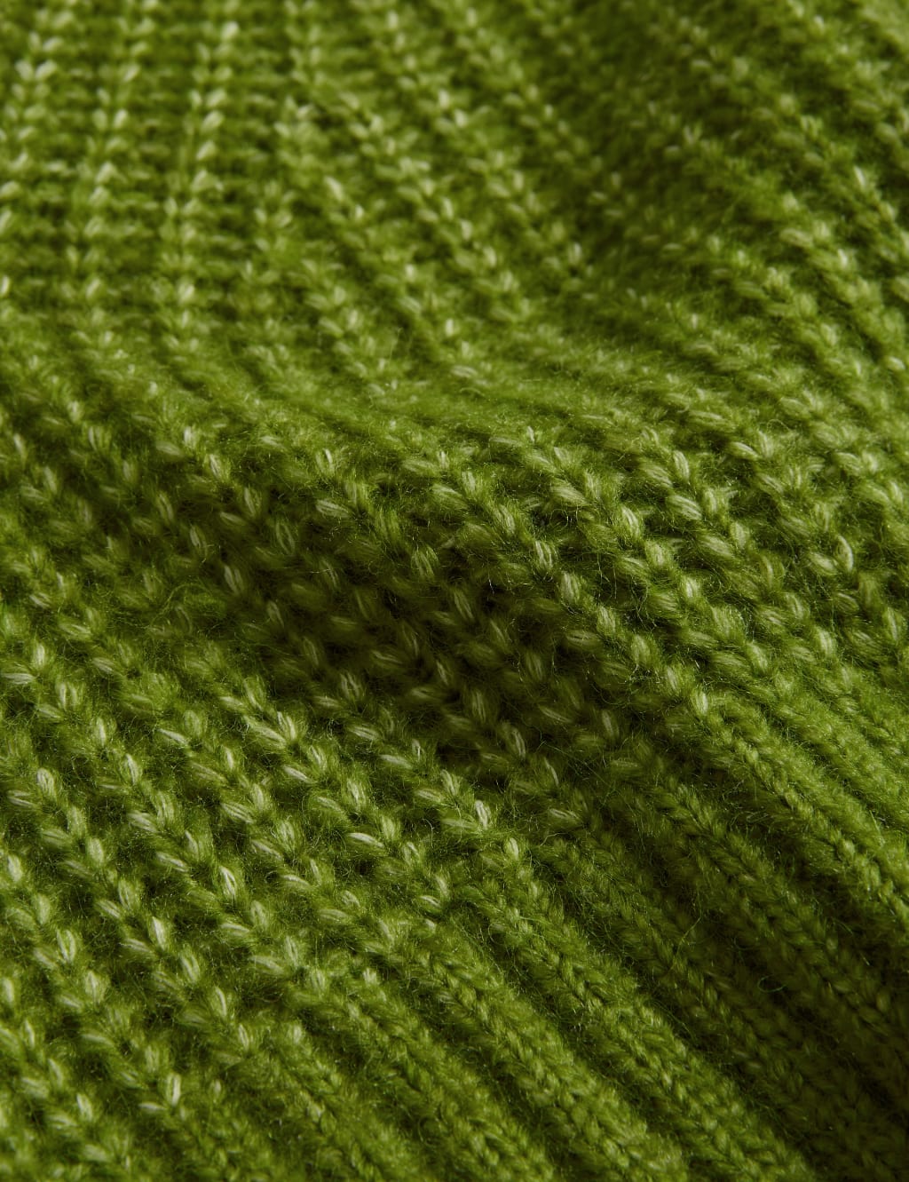 Ribbed V-Neck Puff Sleeve Jumper with Wool 7 of 7