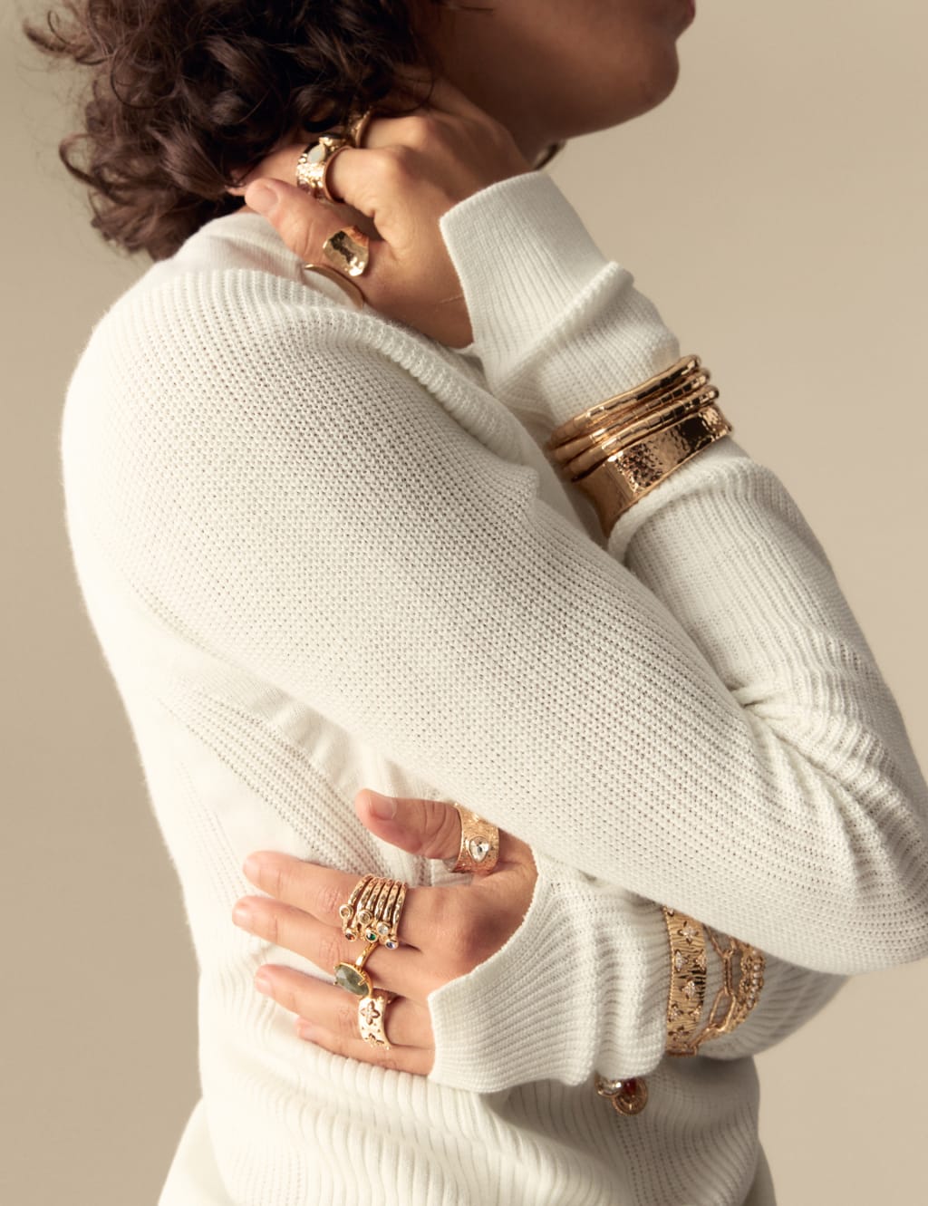 Cotton Blend Henley Neck Jumper 3 of 4