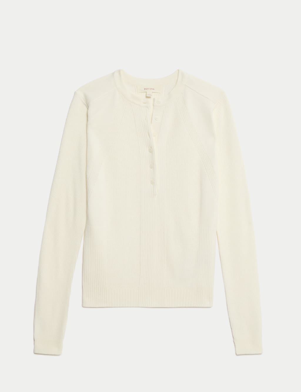 Cotton Blend Henley Neck Jumper 2 of 4