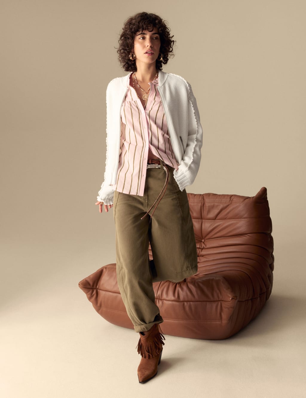 Cotton Rich Ruffle Bomber Jacket 5 of 6