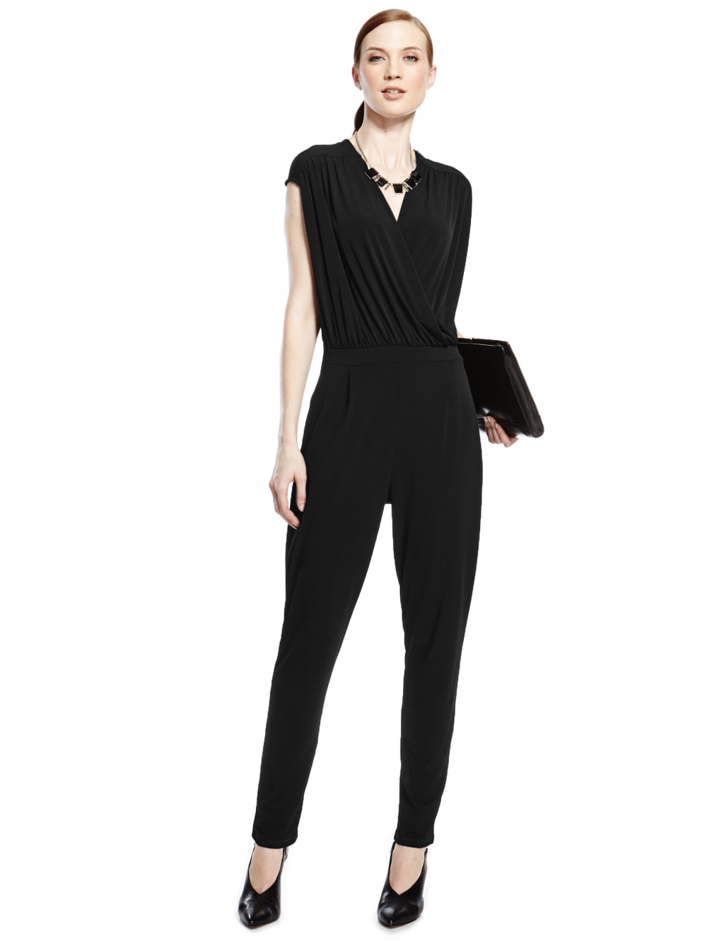 Crossover V Neck Jumpsuit Autograph M S