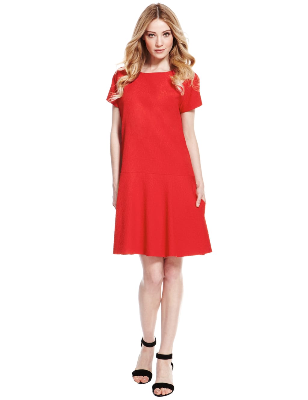 Textured Dropped Waist Dress 5 of 7