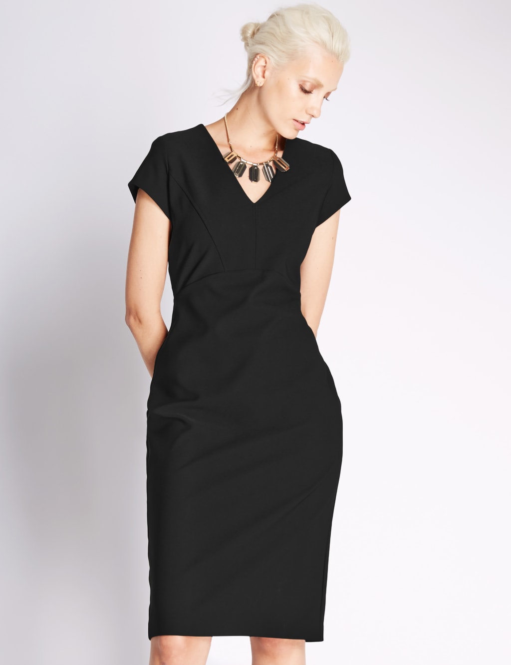 Structured Bodycon Dress 1 of 4