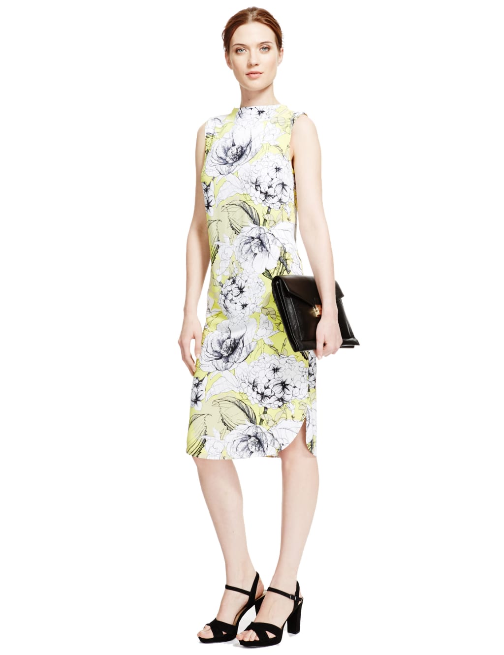 Hydrangea Print Shift Dress 1 of 4