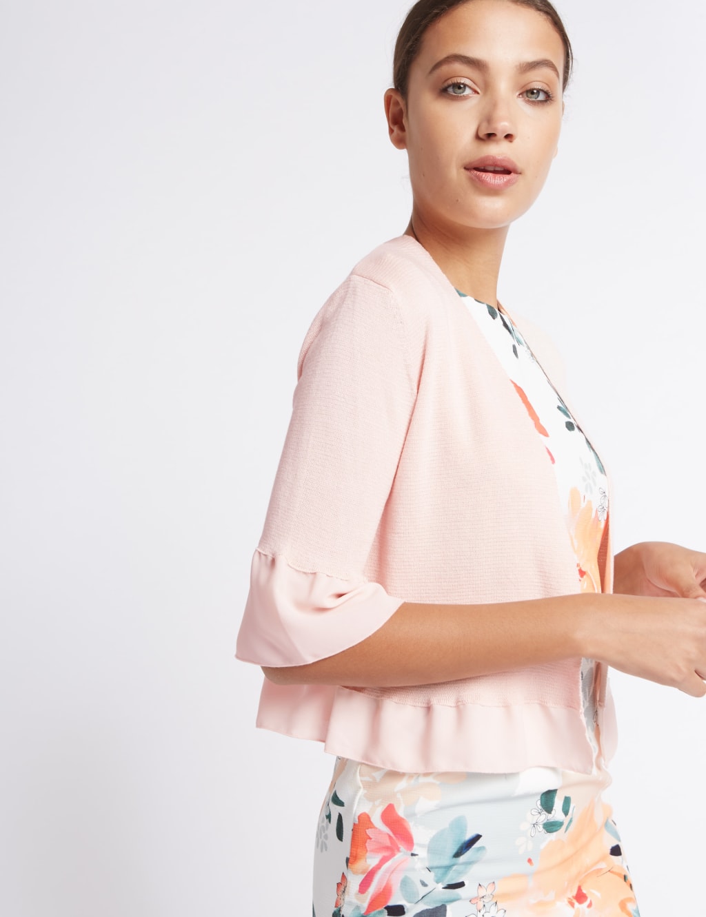 Open Front Flared Sleeve Cardigan 3 of 4
