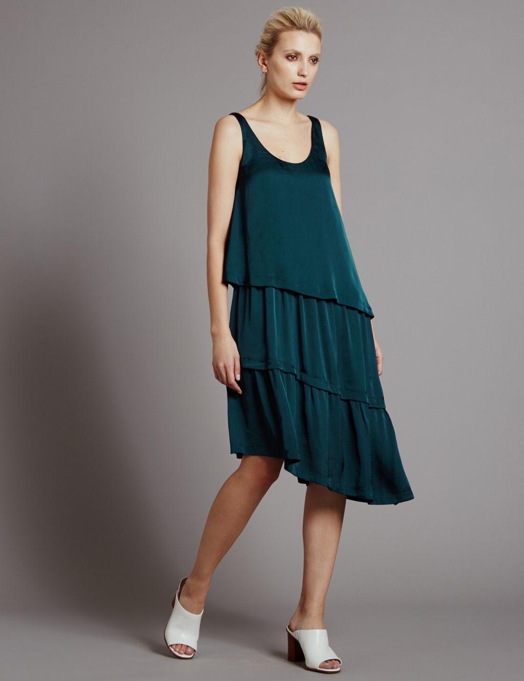 Asymmetric Layered Shift Dress 1 of 3